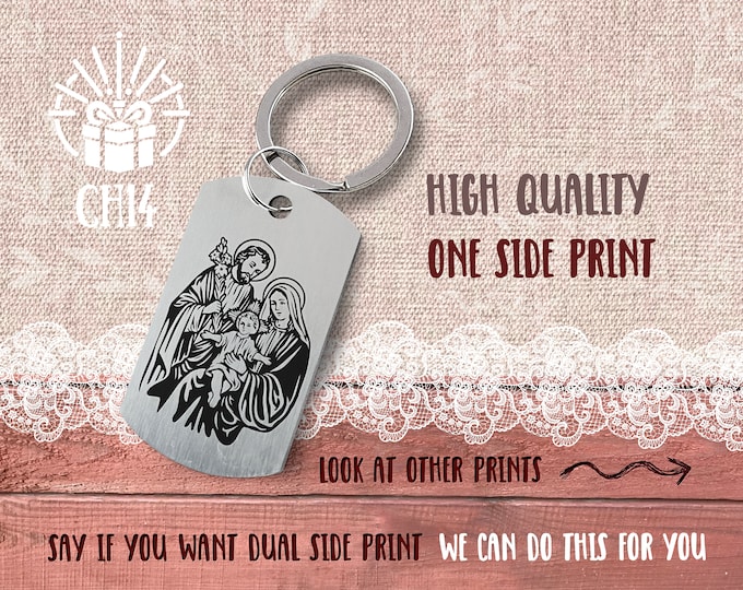 Custom Engraved Keychain: Personalized Photo or Text, Memorial Gift