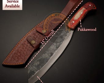 BIG BUSHCRAFT HATCHET Machete, Hatchet Knife Big Knife Butcher Knife Carbon Steel Knife Gift For Husband Personalized Knife Birthday Gift