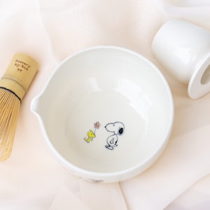 Handmade Ceramic Snoopy Matcha Set Chawan | Snoopy Lover Cute