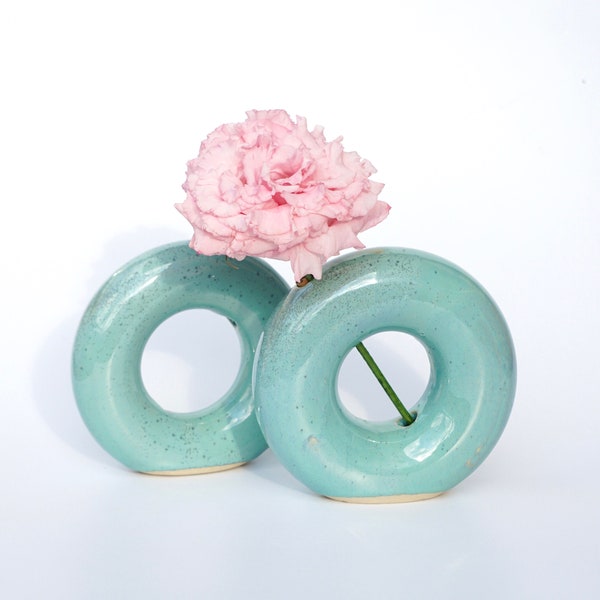 Pottery Donut Vase Etsy