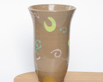 Handmade Ceramic Colorful Vase | Hand-painted Vase | Colorful Flower Vase | Aesthetic Vase | Funky Retro Design | Modern Flower Vase