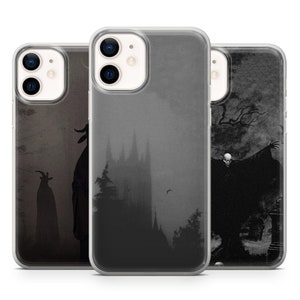 Dark Aesthetic Case Gothic Cover for iPhone 15 14, 13 12 11 Pro, XR, Samsung A13, S22, S21 FE, A40, A72, A52, Pixel 6a, 7