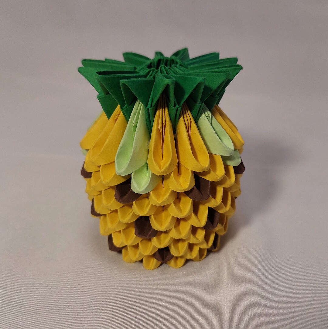 Mini piña de origami 3D - Etsy España