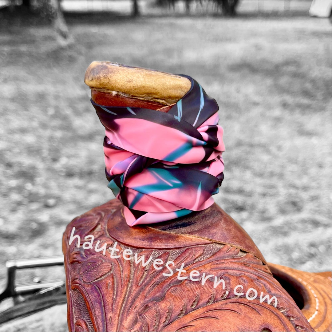Haute Rubber Pink, Teal, and Black Multi Purpose Dally Wrap, Roping