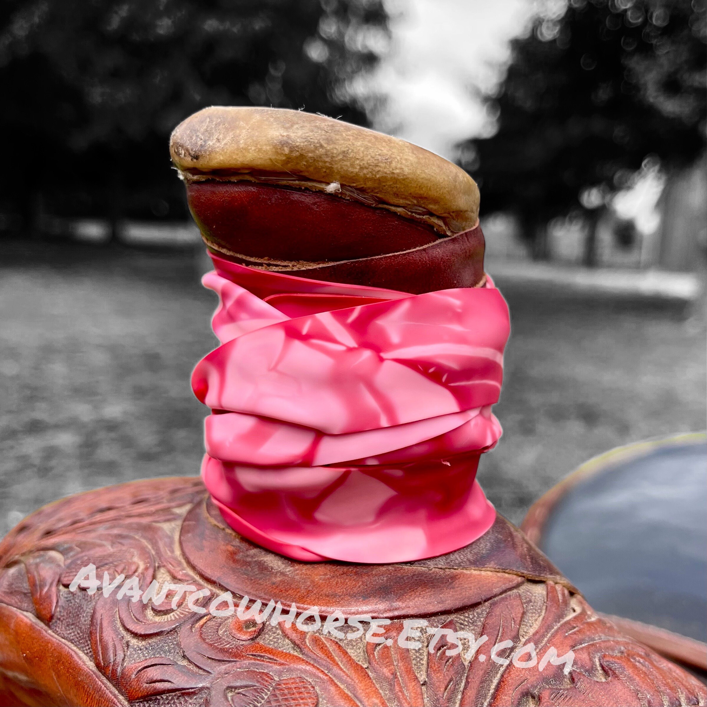 Haute Rubber Light Pink and Hot Pink Multi Purpose Dally Wrap, Roping