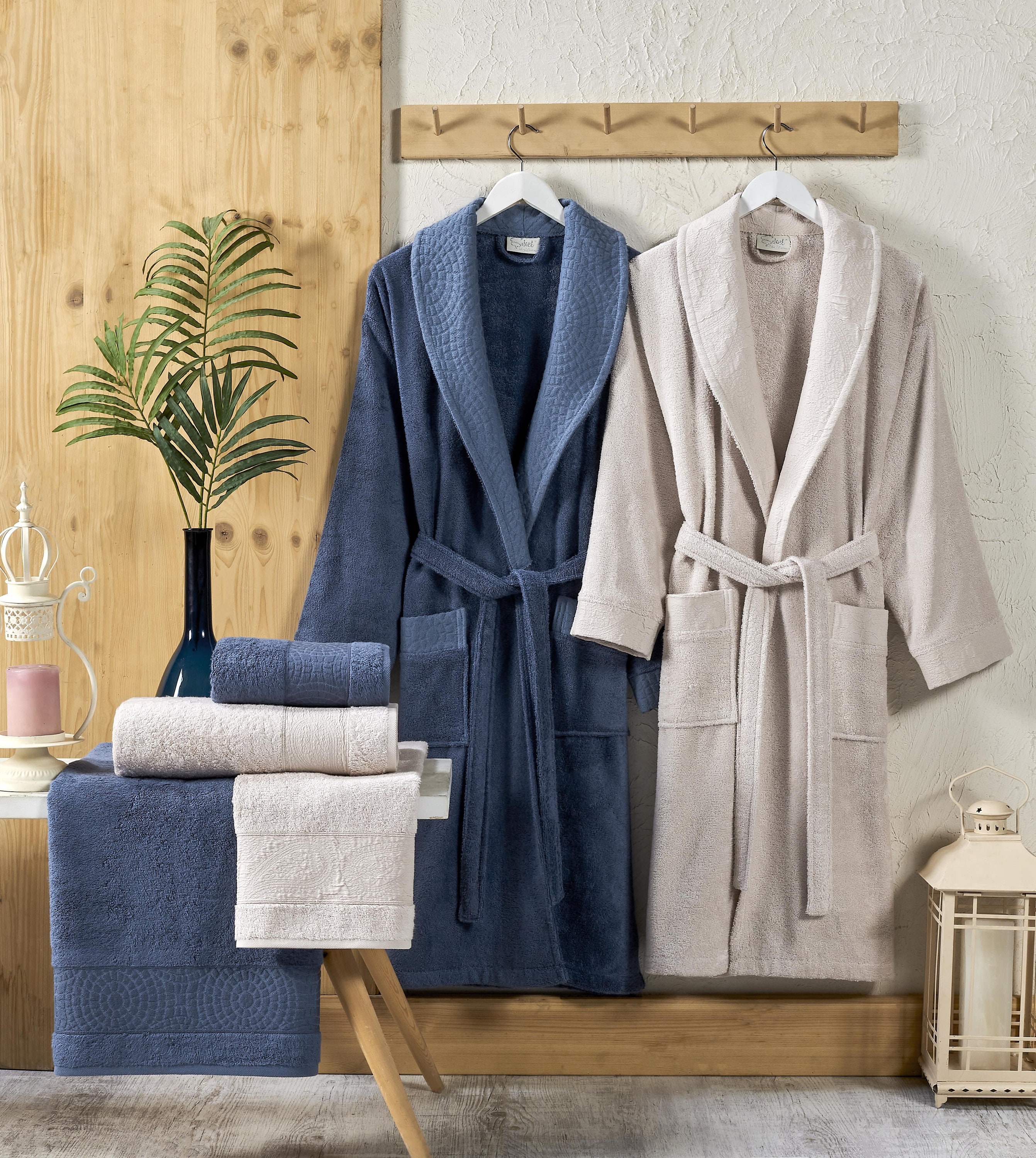 Gift Bathrobe Bath Towel Set 100% Cotton Luxury Bathrobe Fast 