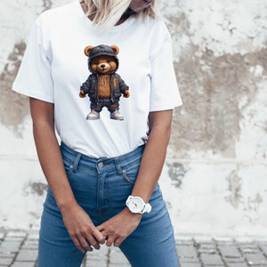 Teddy Bear Png Bundle, Colorful Urban Design Streetwear Png Sublimation, Urban Style Neon Design Graffiti Png for Tshirt, Digital Download image 2