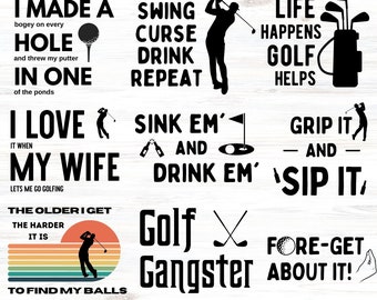 Golf Png Bundle Sarcastic Funny Golf Lover Gift For Dad Golfer Quote Clipart Instant Digital Download Sublimation Png Design Golf Retirement