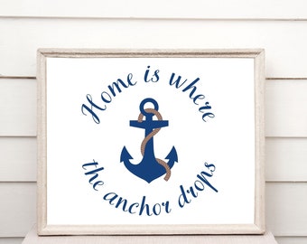 Nautical SVG PNG Sublimation Design Boat Anchor Clipart Beach Decor for Housewarming Gift Boat Lover PNG Boat Life Instant Digital Download