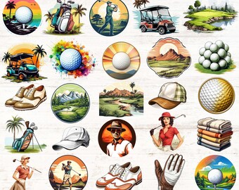 Golf PNG Bundle, Golf Designs, Golf Clipart, Golfball Png, Golfwagen PNG, Golftasche PNG, Golf Club Clipart, Golf Party, Golf Geschenke für Männer
