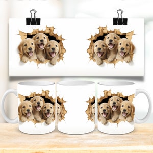 Golden Retriever Dog Mug Wrap Mug Sublimation Design Dog Mom 11oz & 15oz Mug Template Dog Mama Mug Wrap Template Instant Digital Download