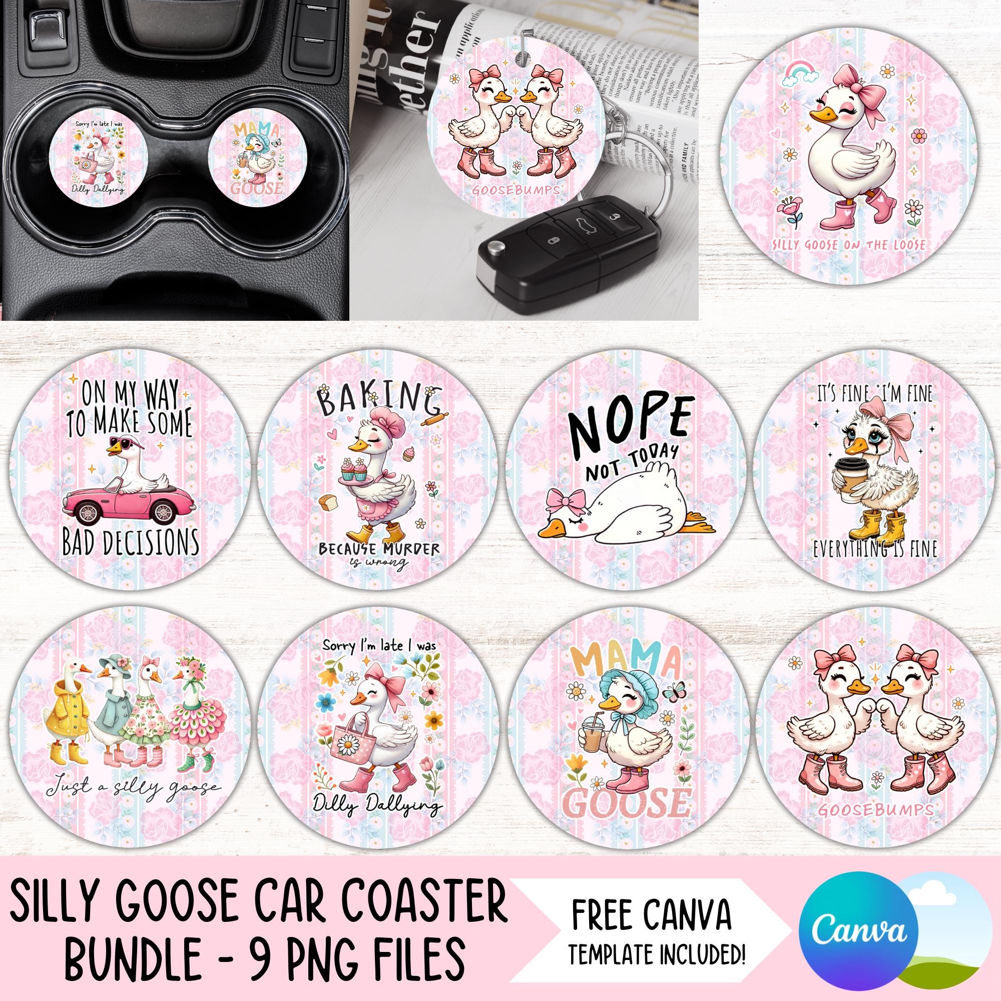 Car Cup Holder Coasters For GMC Sierra Denali Canyon
