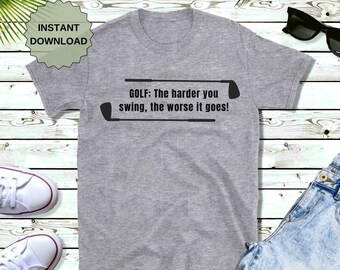 SVG divertido de papá golfista, diseño con frase sarcástica sobre golf (descarga digital)
