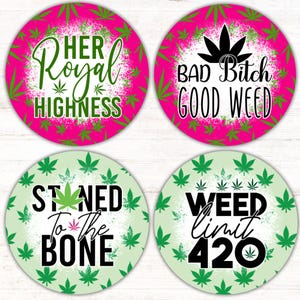 Marihuana auto Coaster PNG bundel wiet bekerhouder sublimatie ontwerpen Stoner meisje sleutelhanger PNG cannabis DIY Coaster digitaal bestand downloads afbeelding 7