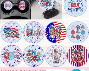 Kokette USA Amerika Auto Untersetzer PNG Bundle Retro 4