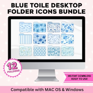 Desktop Folder Icons Bundle for Mac OS and Windows Cute Floral Aesthetic Icons for Desktop Organizer PNG/ICO Instant Digital Files Download