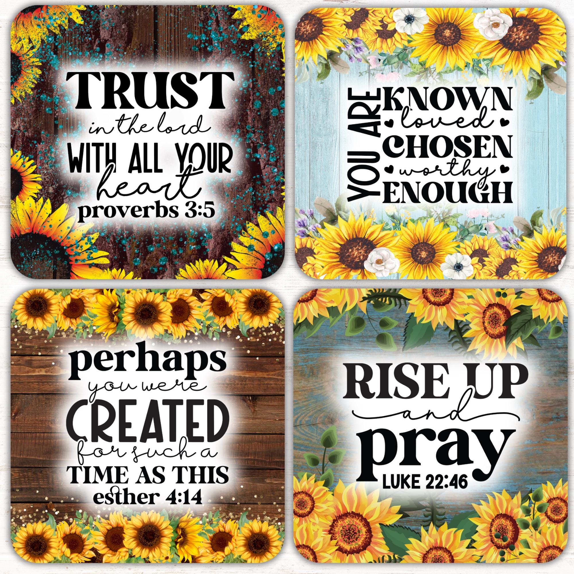 Scripture Square Bible Verse Square Coaster PNG Bundle, Religious Sublimation Designs ...