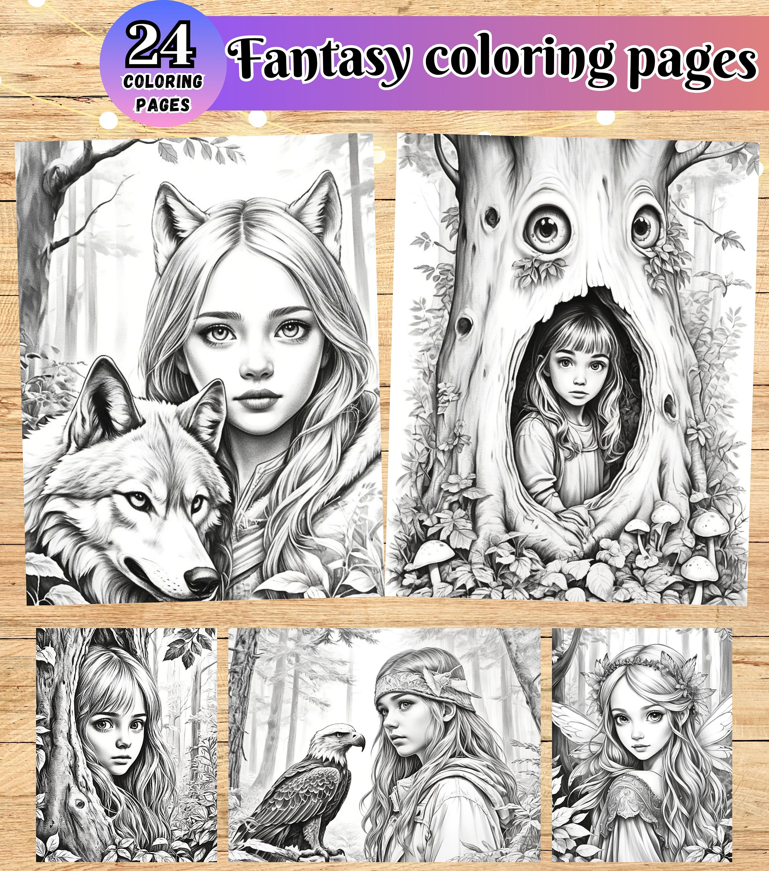 Secret Forest Coloring Pages, Coloring Book, Fantasy Coloring Pages ...
