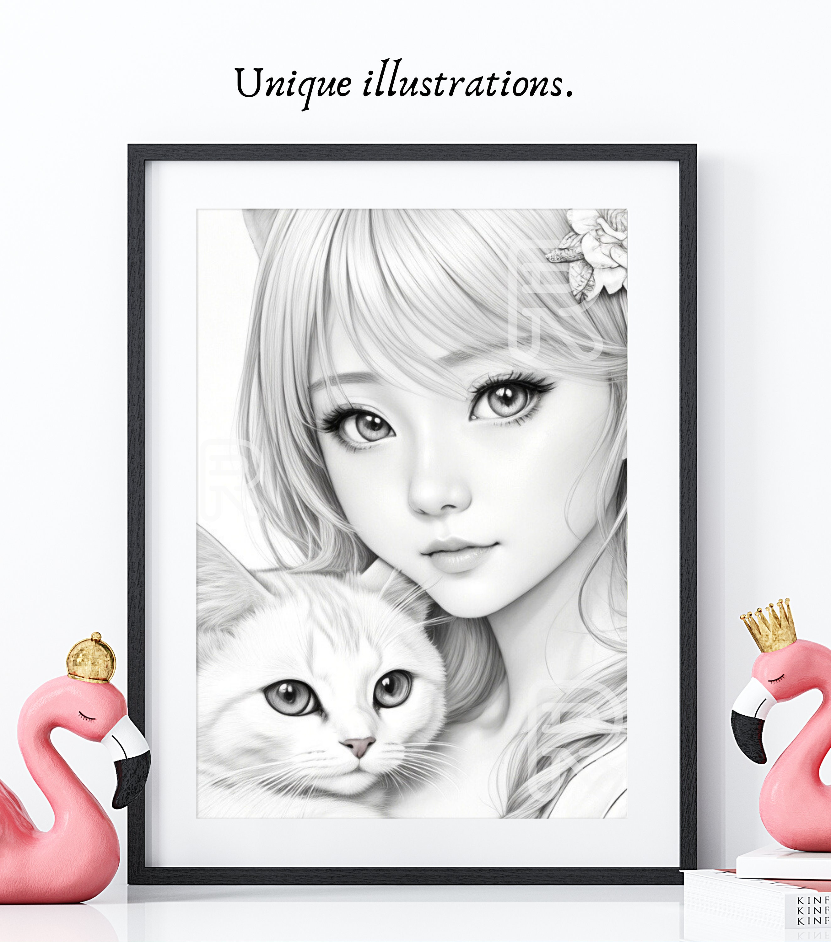 Anime Girls, Coloring Pages, Woman Coloring Book, Kawaii Girls Coloring