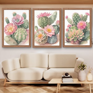 Aquarell Kaktus, DRUCKBARE KUNST Kaktus Druck Sofort Download Sukkulenten, Kaktus Poster, Sukkulenten Dekor, Garten, Wanddekoration, Druck,