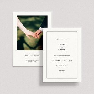 Wedding Invitation | Simple Wedding Invitation Template | Elegant | Classic | Editable | Printable | Canva | Instant Download - Diana