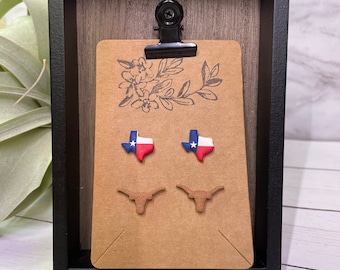 Clay Earrings | Texas Stud Earrings | Gifts for Her | Texas Gifts