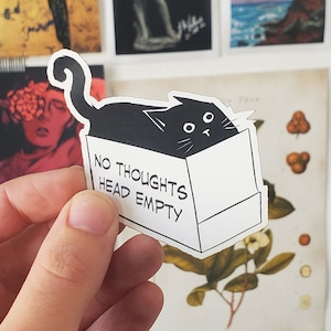 Geen gedachten, hoofd leeg | Kattensticker