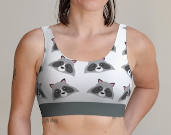 Sujetador deportivo mapaches