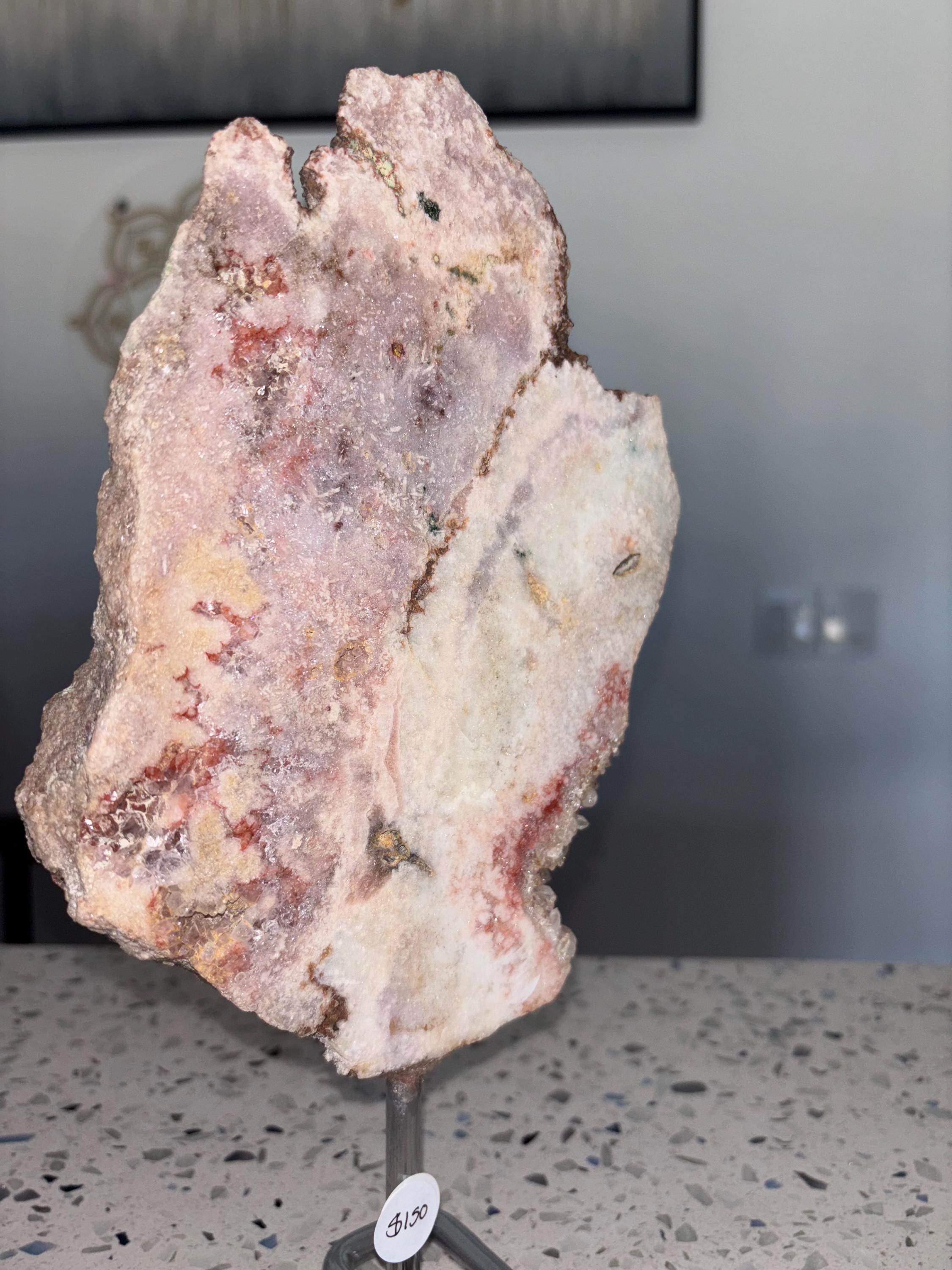 スタンド #1 のピンクアメジスト スラブ - 3.5 ポンド - Etsy 日本