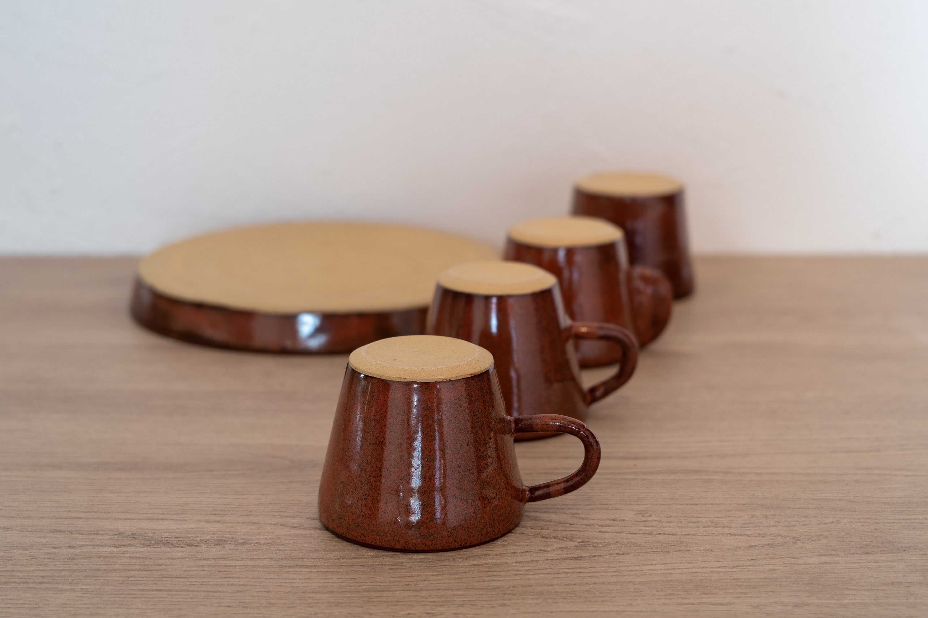 Set of 4 Espresso Cups With Tray Set of Four Handmade Coffee Etsy