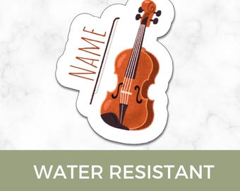Personalized Viola Sticker: Water-Resistant Orchestra Gift