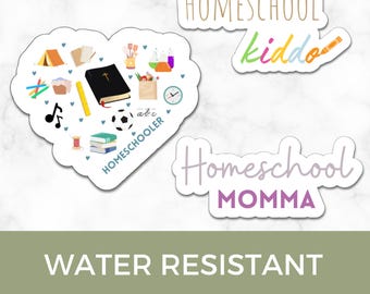 Homeschool Sticker Bundle: Water-Resistant Laptop & Thermos Decals