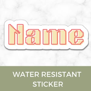 Personalized Video Game Name Water Resistant Sticker, Gift for Video Gamer, Video Game Gift Water Resistant Sticker, Video Game Laptop Decal