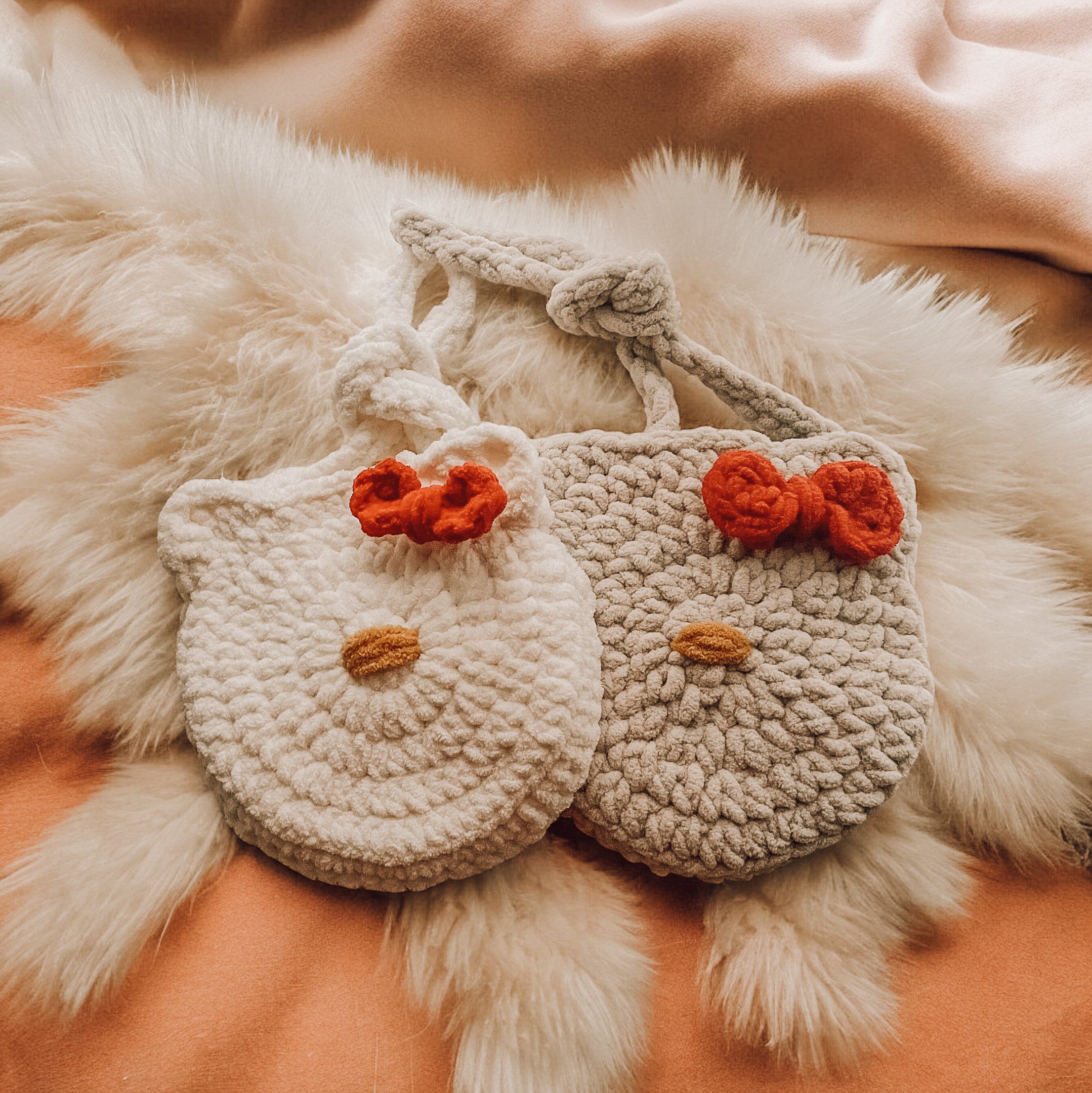 CROCHET PATTERN-Kid's Kitty/Bear Purse