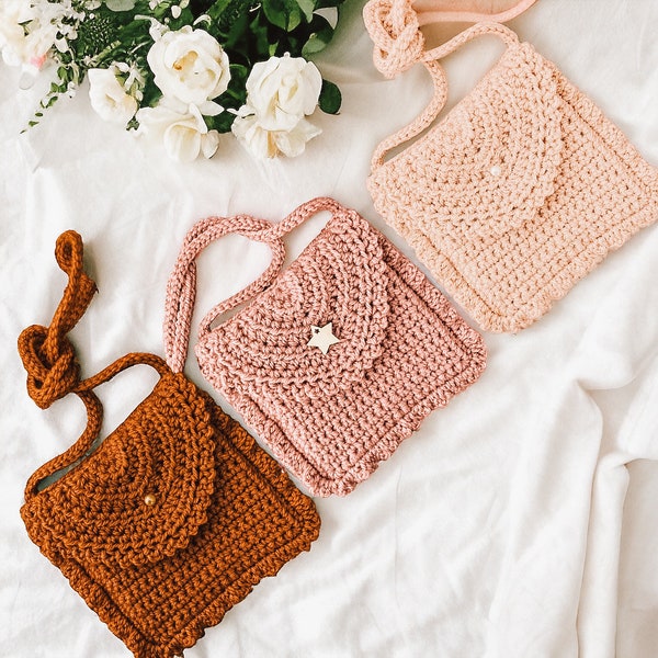 CROCHET PATTERN-The Sophie Purse-toddler purse-toddler bag-small bag.