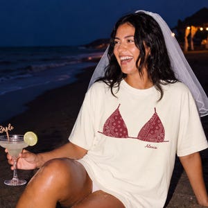 Anpassad Bandana bikinitröja, bekväma färger västerländsk bikinitröja för strandmöhippor, flickresor, matchande gruppsemesterkläder