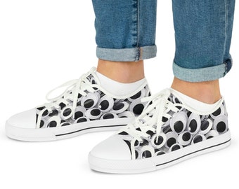 Googly Eyes Funny present for dad pop son brother fancy dress Men's Low Top Sneakers trainers