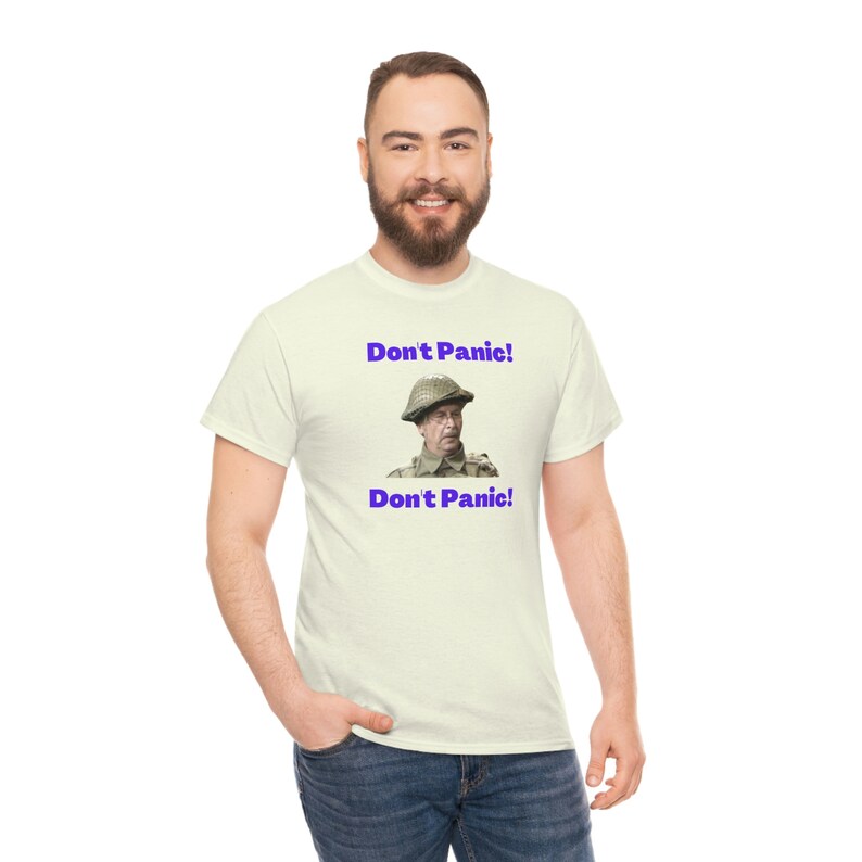 Corporal Jones Don't Panic Dads Army Funny Unisex Heavy Cotton T Shirt