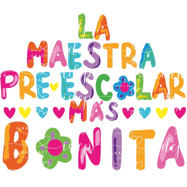 La maestra preescolar más bonita | Mañana será bonito font | KarolG letra | Preschool Teacher | PNG | Digital Image