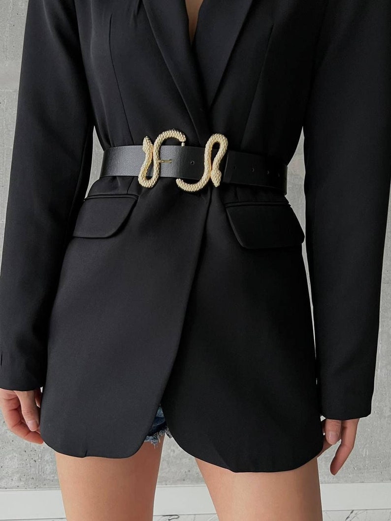 SNAKE BUCKLE BELT GOLD