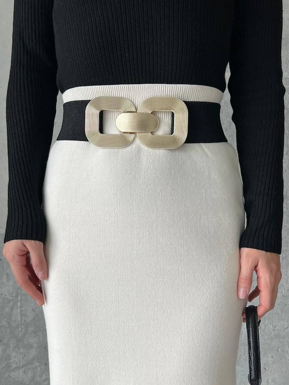 Womens elastic belts clearance wide
