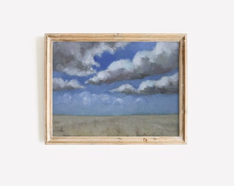 Oil Painting "A Day in the Nature" Sky and Clouds landscape oil painting