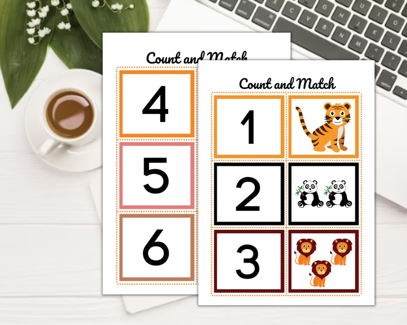 Object Count Worksheet Printable Counting Objects Play Math - Etsy