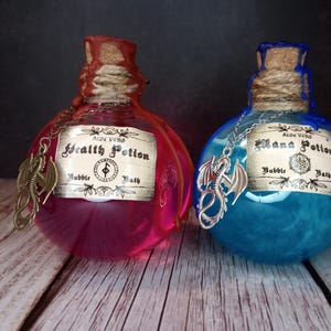 Health and Mana Potion bubble bath Set | Health and Mana  magic potions, Elixirs, Witchy bubble bath.