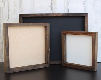 Dark Stained frame, Wood sign blank, Wood Frames, DIY Wood Sign, Laser blank, Vinyl Sign Blanks, Farmhouse Frames, Pine Frame, Picture Frame