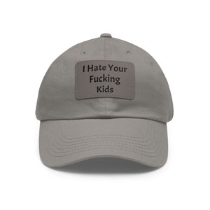 Dad Hat with Leather Patch and F-Bomb