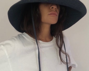 Denim hat, Panama hat, denim Panama, summer hat