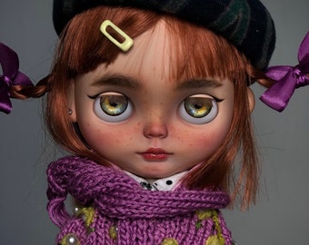 Custom Blythe, SBL blythe doll, Blythe doll, original Blythe doll, Blythe with orange hair