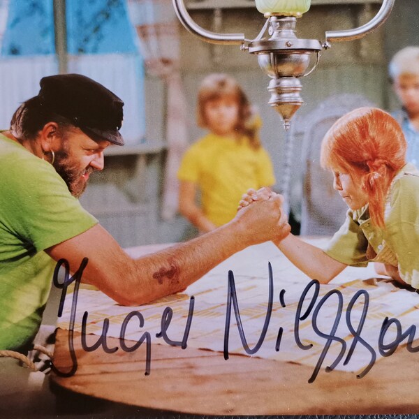 Pippi Longstocking, Inger Nilsson, Signed Autograph Photo / Postcard