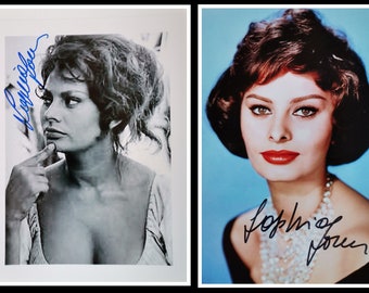 Sophia Loren, Film Diva, Signed Autographed Photo